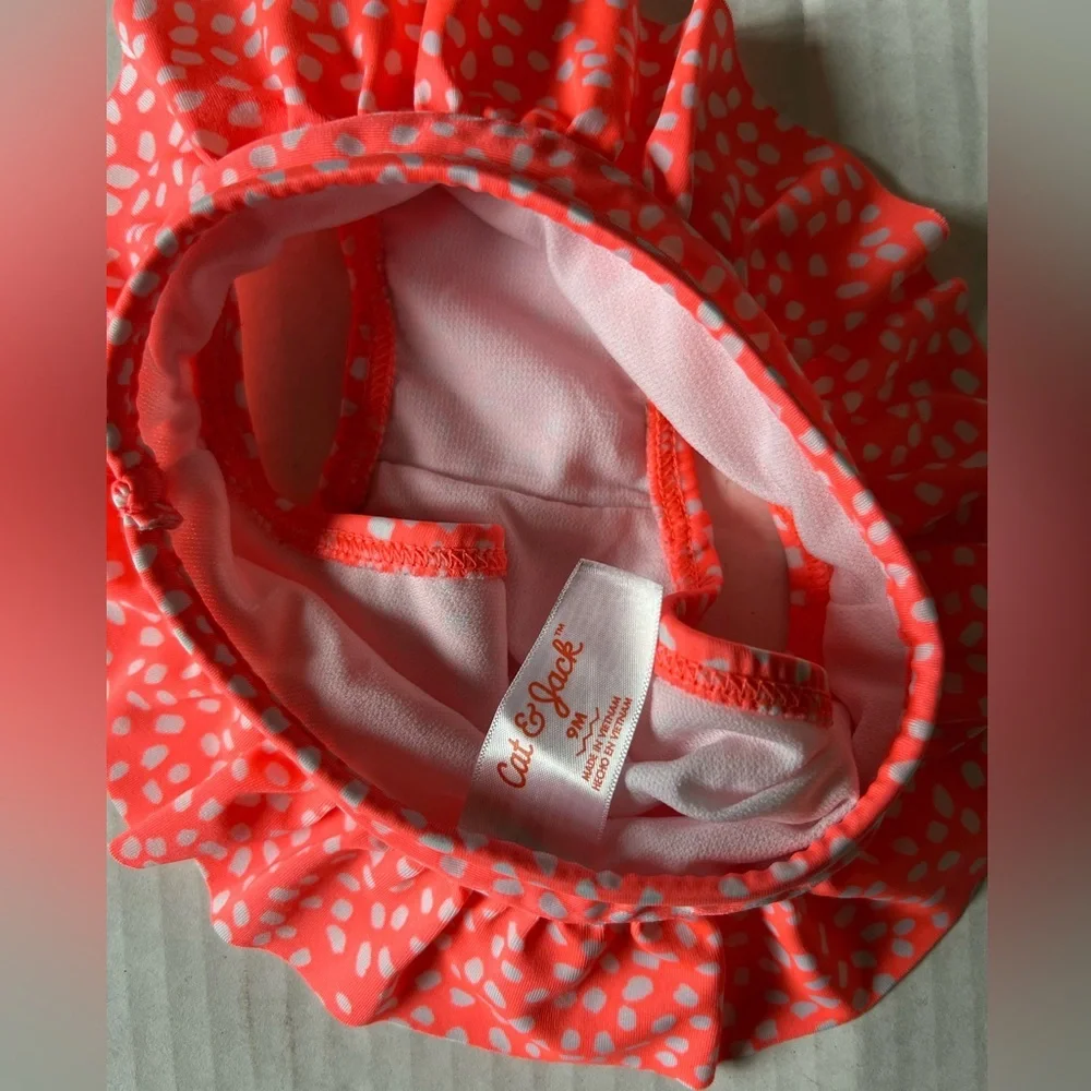 20. Cat & Jack Girls' Swimwear pink polka dots